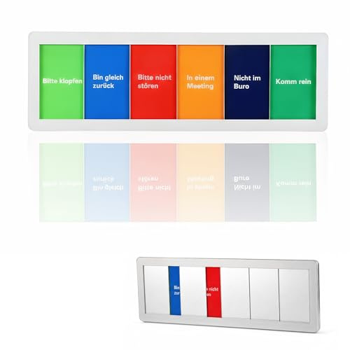 Nilioyul Büro Türschild 6 Optionen, Bitte Klopfen Schild Raumstatus Selbstklebend Statusanzeiger Schiebeschild Acryl-Kunststoff Raumschild Klebeschild, für die Privatsphäre im Büro