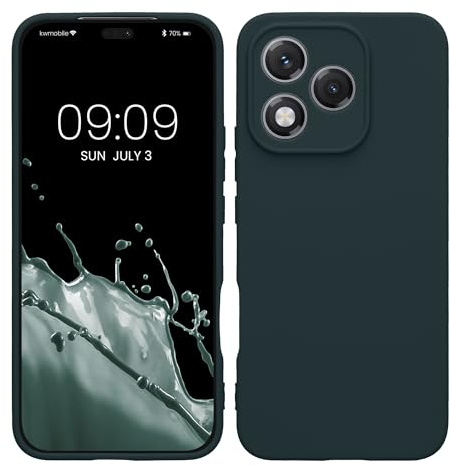 kwmobile Handyhülle für Honor 400 Lite Hülle - weiches Handy Silikon Case - Schutzhülle Cover - Dunkler Schiefer