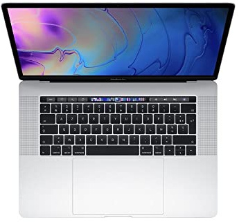Apple MacBook Pro 2018, Intel Core i9, 2,9 GHz mit Touch Bar (15 Zoll, 32 GB RAM, 1 TB SSD-Speicher) (QWERTZ Deutsch) Silber (Generalüberholt)