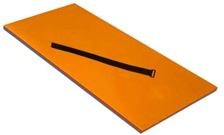Milageto Tapis flottant 1,50 x 0,55 m (4,92 x 1,8 pi) en mousse XPE haute densité insubmersible pour lac, piscine et été, Orange Bleu