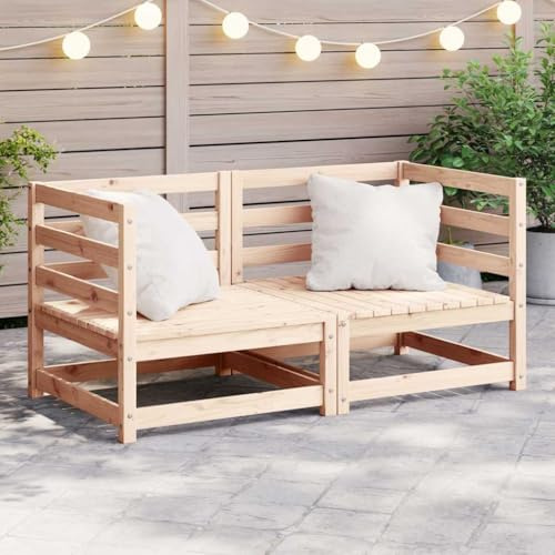 FWIKDUN Garten-Ecksofa 2 STK. aus Massivholz Kiefer, Robustes Outdoor-Sofa-Eckteil modular und flexibel kombinierbar für Lounge-Bereich