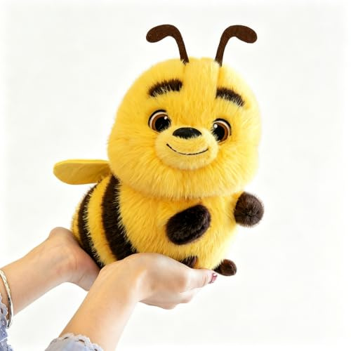 JORCEDI Honigbiene Kuscheltier, Kuscheltier für Kinderzimmerdekoration und Schlafbegleiter, für Kinder, Mädchen & Jungen (25cm)