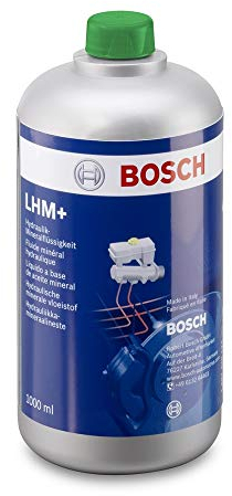 Bosch Hydraulik-Bremsflüssigkeit LHM+, 1 L - Mineralöl für Bremsen, Lenkung und Federung - OE-Qualität - geeignet für ABS- und ESP-Bremsen
