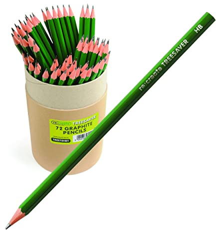 SHOW-ME Re:Create Treesaver HB Pencils – Eco-Friendly, Splinter-Proof, Pre-Sharpened Writing Pencils for School, Office & Stationery Sets – Comfortable Grip, Durable Quality – 72 Pack
