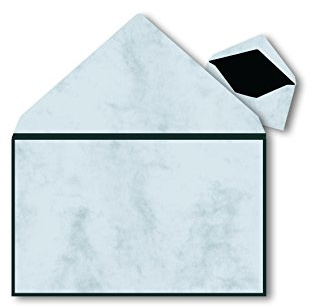 50 Trauerumschläge 120 x 191 mm Mamor mit Rahmen für Beerdigung, Danksagung, Verschluss: feuchtklebend Grammatur: 110 g/m²
