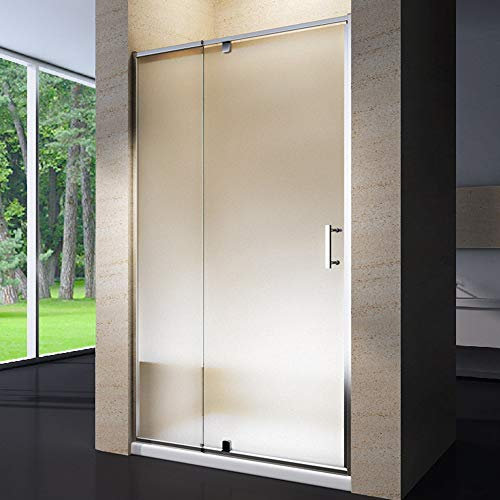 Yellowshop - Box Cabina Doccia Bagno Porta a Nicchia Battente Reversibile in Cristallo Temperato 6mm Trasparente o Puntinato Misure Cm 68 78 80 88 90 100 (Da Cm 68 fino a Cm 80, Puntinato opaco)
