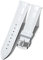 BINLUN Bracelet de Montre en Cuir Crocodile Véritable Dégagement Rapide Remplacement Bracelet Montre Etanche 10 Couleurs 13 Tailles pour Hommes Femmes(Fermoir Argenté,blanc,16mm)