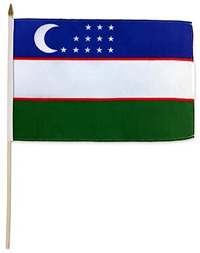 Flaggen Importeur Usbekistan 12 x 45,7 cm, Mehrfarbig