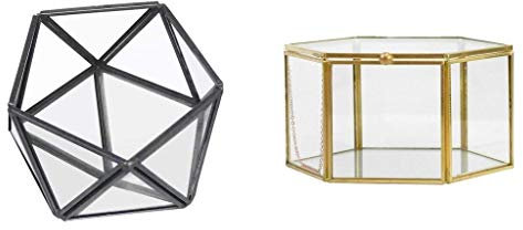 Backbayia - 2 terrari per Piante grasse, Vaso in Vetro, Decorazione per Matrimonio #1