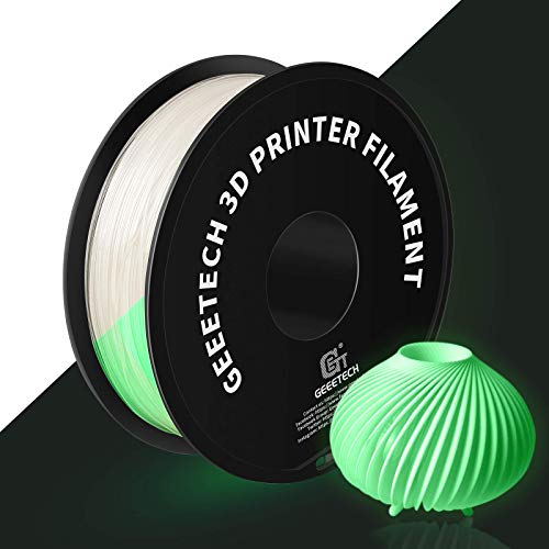 PLA Filament 1.75mm Grauweiß, Glows Grün in the Dark, GEEETECH 3D Drucker Filament 1kg Spool