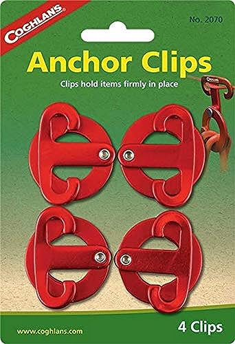 Coghlans Unisex – Erwachsene Ankerclips-382070 Ankerclips, rot, One Size