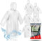 TK Gruppe Timo Klingler 8x Einweg & Einmal Regenjacke mit Kaputze - Einheitsgröße - Regencape - Regenponcho -Fahrrad Regenumhang - transparent & wasserdicht für Erwachsene - Damen & Herren