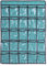 Vaeiner - Organisateur de bureau à domicile, 25 poches transparentes, tableau de poche pour enseignant, téléphone portable, calculatrice, organiseur à suspendre à la porte - Bleu