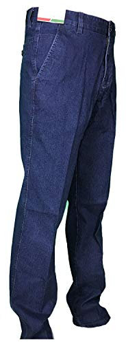 Mastino - Jeans Uomo Invernale Imbottito Classico Elegante Caldo Foderato in Pile Pantalone 46-60 Tasca America Tasca Dritta (IT, Numero, 50, Regular, Regular, Denim)