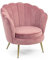 KONTE.DESIGN Poltrona GILIOLA in tessuto effetto velluto Rosa Antik