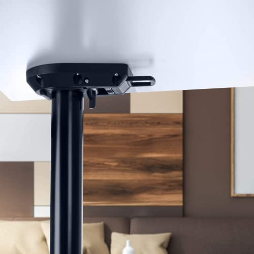 Gedotec Tischbeine zum Klappen Tischfüße klappbar schwarz matt Möbelfüße höhen-verstellbar - Clicked | Höhe 705 mm | Fußrohr Ø 50 mm | Möbel-Beine Tragkraft 100 kg | 1 Stück - Klapptisch-Füße rund