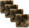 Reissner Lammfelle | 4er Set | NADI-30-Set4-CAP | Echtes Schaffell | hochwollig | quadratisch | 30x30cm Cappuccino