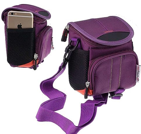 Navitech Lila Fernglas Tasche - Kompatibel mit dem Praktica Luxmedia Z250 Camera