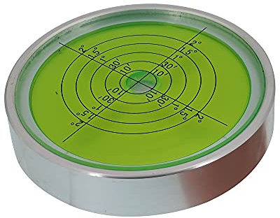 UMEI 645645 Universal-Wasserwaage, Metall, horizontal, universal, hochpräzise, runde Wasserwaage, Lineal, Kalibrierband, Installation, 2 mm (74 x 15 mm)