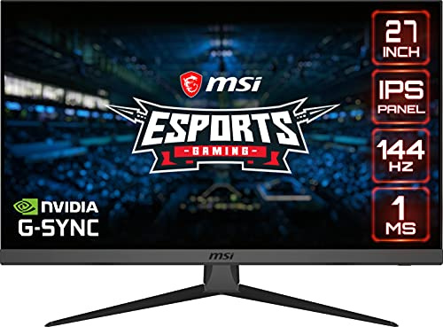 MSI 68.6 cm FHD (1920 x 1080) Non-Glare with Super Narrow Bezel 144Hz 1ms 16:9 HDMI/DP AMD Radeon FreeSync IPS Gaming Monitor (OPTIX G272) Black