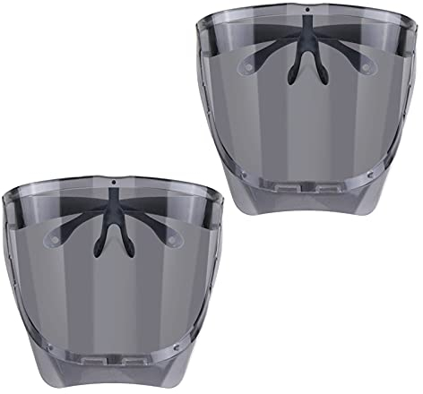 Gesichtsvisier Gesichtschutz Damen Herren Transparent Schutzvisier - Colorful Kunststoff Gesichtsschutzschild Kunststoff Visier Gesichtsschutz Spritzschutz Mund Nase Auge Anti Saliva (2PCS)