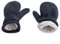 SEYUFN Winterhandschuhe für Babys, Futter aus Molton, für Kleinkinder, Jungen, warm, weich, für Babys, Mädchen, Handschuhe, verstellbar im Freien (Marineblau, L)