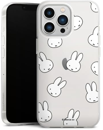 Silikon Hülle kompatibel mit Apple iPhone 13 Pro Case transparent Handyhülle Miffy Muster transparent