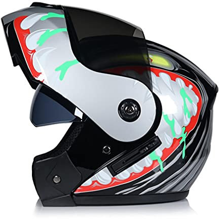 Caschi Integrali Da Moto Con Doppia Visiera Caschi Da Cross Omologati DOT/ECE Casco Integrale Da Motociclista Da Motociclista Da Motociclista Per Uomo Adulto P,L=(59-60CM)