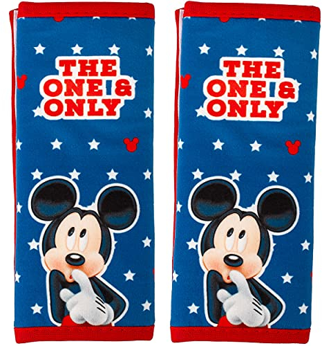 alles-meine.de GmbH 2 Stück Gurtschoner/Gurtpolster - - Mickey Mouse - Autositz + Kinderwagen - Sicherheitsgurtpolster - Gurtschutz - für Sicherheitsgurt als Gurt Polster - A..