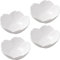 KKGUD Cute Ceramic 6-Inch Serving Bowls, Cherry Blossom Shaped Bowls/ 4-Pack Salad Bowls 16oz (White)