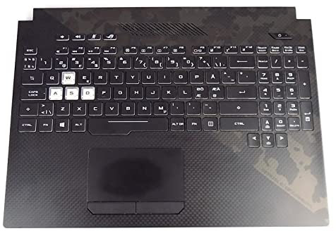 Asus ROG Strix Scar II GL504G Ersatzteil: Pamrest mit Keyboard Tastatur QWERTY