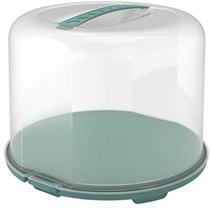 Rotho Fresh Tortenglocke XL, lebensmittelechter Kunststoff (PP) BPA-frei, türkis/transparent, (35.5 x 34.5 x 26.0 cm)