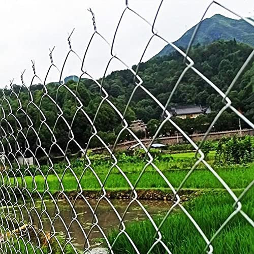 Chain Link Fence Steel, Breeding Isolation Net Chain Link Fencing 2mm Wire Diameter Metal Garden Netting Steel Fence Barrier Animal Fence (Size : 6cm/1.2x20m)
