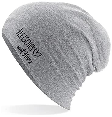 Huuraa Mütze Fleischer mit Herz Geschenk Heather Grey Fleischer Accessoire