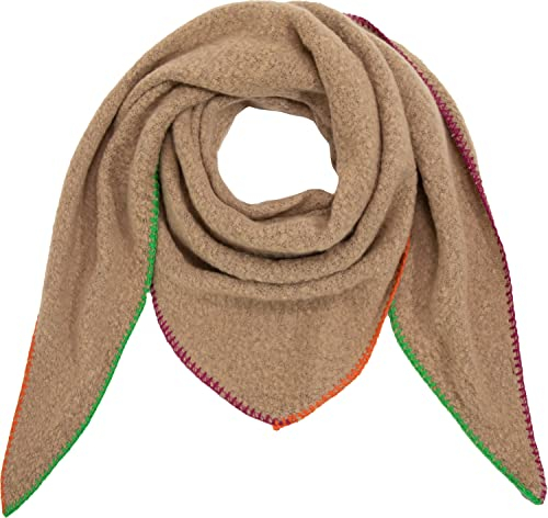 Ever Bloom Damen Schal XXL, Flauschige Weiche Dreieck Schale, Poncho, Dreieckstuch Strickschal Halstuch für Frauen und Mädchen Lang Kuschelig, Einfarbig 190 * 80 cm, Schal Farben:Khaki New