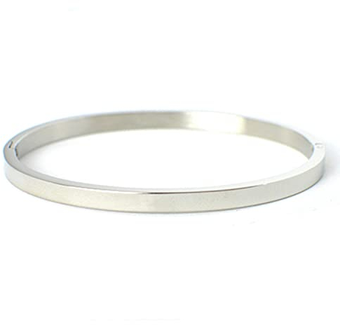 Selfmade Jewelry Armreif Damen Silber Stainless Steel Edelstahl Armschmuck mit Verschluss Inkl. Schmuck-Schachtel (Silber)