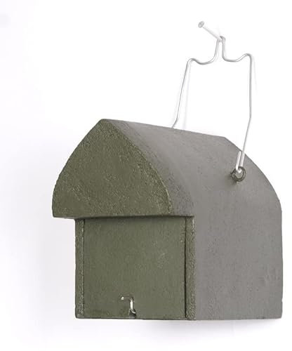 HASSELFELDT Nistkasten Holzbeton für Haussperling, Feldsperling, Kohlmeise, Blaumeise | Brutkasten für Vögel Wetterfest | Vogelhäuser für draußen | Nisthaus für Vögel Draussen | Vogelhaus