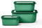 Mepal - Multischale Cirqula Rectangular Set 3-teilig - Vorratsdosen mit Deckel - Geignet als Aufbewahrungsbox, Kuhlschrank, Gefrierschrank & Mikrowellengeschirr - 750 ml, 1500 & 2000 ml - Vivid Green