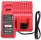 MANUFER M12-18C for Milwaukee charger 12-18V 3A dual-charge Rapid Replacement Charger for Milwaukee M12 & M18 battery charger
