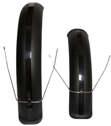 Fahrrad Schutzblech Set 20x4.0quot;Breite vordere hintere Kotflügel MTB Off-Road Fat Tire Bike Wings Full Coverage Bike Plastic (Color : A Pair Black)