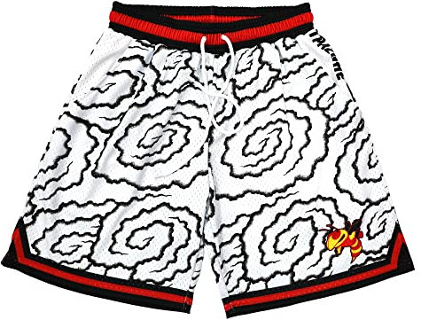 TPAZGHE Mens Sports Short Quick Dry Polyester Vintage Basketball Shorts with Pocket(A003,3X-Large)