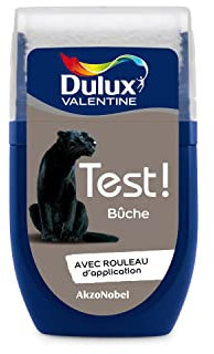 Dulux Valentine Peinture Testeur Crème de Couleur - Murs et Boiseries - Mat - Couleur Bûche 30 ml