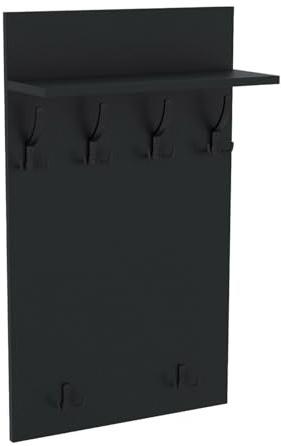 AKKE Garderobenpaneel, Wandgarderobe, PVC Maxi, Anthrazit, 120cm x 60 cm