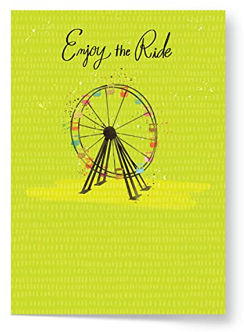 Designer Pop!, Geburtstag Pop Up Grußkarte - Enjoy the Ride 3D Riesenrad (1 Karte mit Umschlag)
