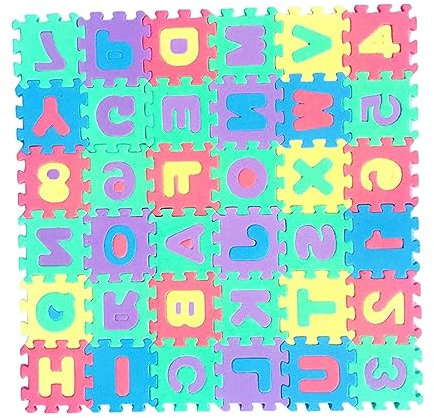 Schaumstoffspiel | sichere und lustige Matten für Kinder | Lernmatte aus Schaumstoff mit 26 Buchstaben 10 Zahlen für Mädchen und, Schaumstoff-Puzzle-Boden für Bildung
