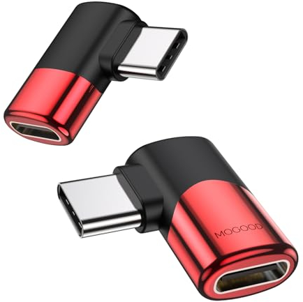 MOGOOD USB C 90 Grad Adapter C männlich zu C weiblich USB C Extender Rechter Winkel USB c Adapter USB c rechter Winkel USB zu usbc AdapterFür Steam Deck Switch Notebook Tablet und Handy Zubehör