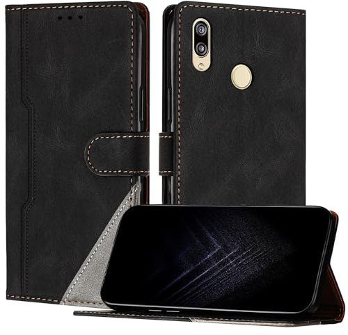 Netany Funda para Huawei Honor 8X, Funda Libro de Cuero con Ranura Cierre Magnético Soporte Plegable Carcasa Protectora (Negro)
