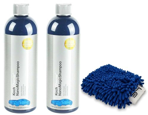 2x Koch Chemie Nano Magic Shampoo plus Liquid Elements Chubby Waschhandschuh & Kingsize Logo-Aufkleber