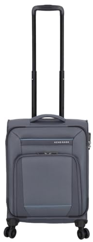 Kenorada Reisetrolley MEDON Trolley 4 Wheels | Leichter Koffer mit TSA Zahlenschloss | Weichgepäck Koffer Stoff mit Reißverschlus | Doppelgestänge (anthrazit, S - 55 cm Handgepäck)