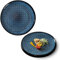 Platos de sopa, cuenco de curry, juego de 2, platos de cerámica, cuencos bajos, cuencos for servir pasta/sopa grandes, platos de porcelana, azul, 7.9 x 7.9 x 0.7 in (color: azul, tamaño: 2 (color: azu